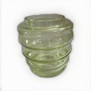 Villeroy & Boch Signed Art Deco Vaseline Green Vase